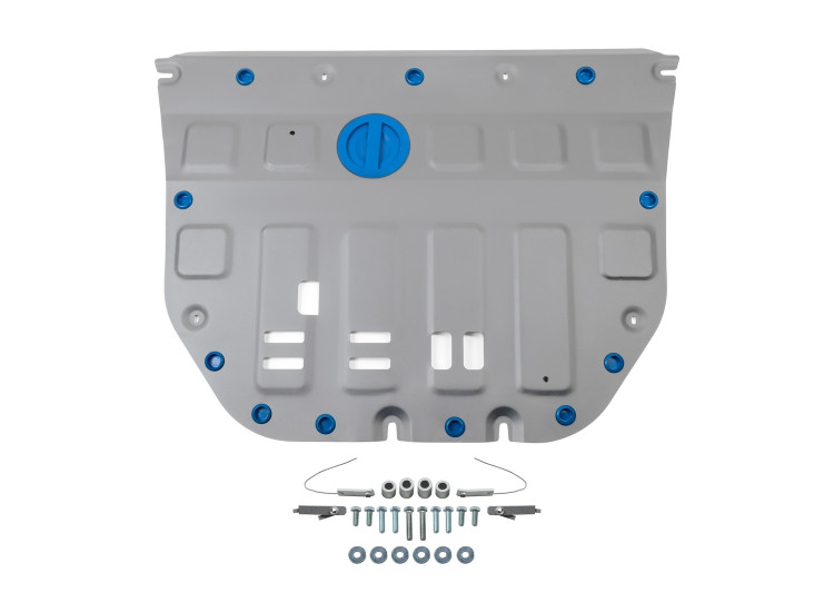 Защита картера + КПП для GAC GS8 2023- / GAC М8 2024-;2,0;FWD;4WD;АКПП, Rival, Алюминий