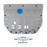 Защита картера + КПП для GAC GS8 2023- / GAC М8 2024-;2,0;FWD;4WD;АКПП, Rival, Алюминий