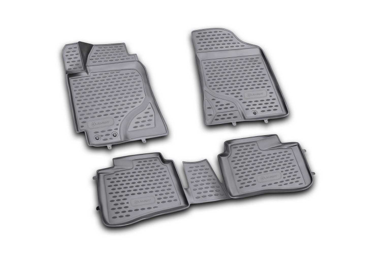 Коврики 3D в салон KIA Cerato 2009-2013, 4 шт. (полиуретан) Autofamily