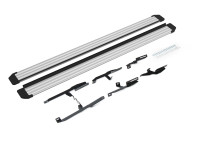 Порог-площадка "Slim Silver" для Suzuki Grand Vitara, 5D 2005-2008-2012-2016 (Rival)
