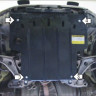 Защита Motodor для Toyota Echo 1999-2005 (закрывает Двигатель, КПП; Сталь 2 мм)