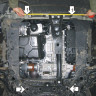 Защита Motodor для Jeep Compass  2006- (закрывает Двигатель, КПП; Сталь 2 мм)