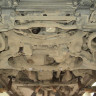 Защита двигателя, кпп и рк Toyota Land Cruiser 200 V-все бензин ;4,5D(2008-2015)/Lexus LX570 V-все бензин; 4,5D(208-2015), 2 части с сеткой (Композит 10 мм) Pro-Road
