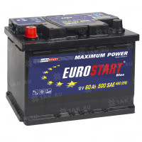 Аккумулятор EUROSTART Blue (60 Ач, 12 V) Прямая, L+ L2
