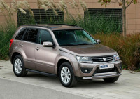 Порог-площадка "Premium-Black" для Suzuki Grand Vitara, 5D 2005-2008-2012-2016 (Rival)