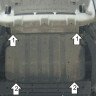 Защита Motodor для Mitsubishi Pajero IV  2006- (закрывает Двигатель, Пер. дифференциал; Сталь 2 мм)
