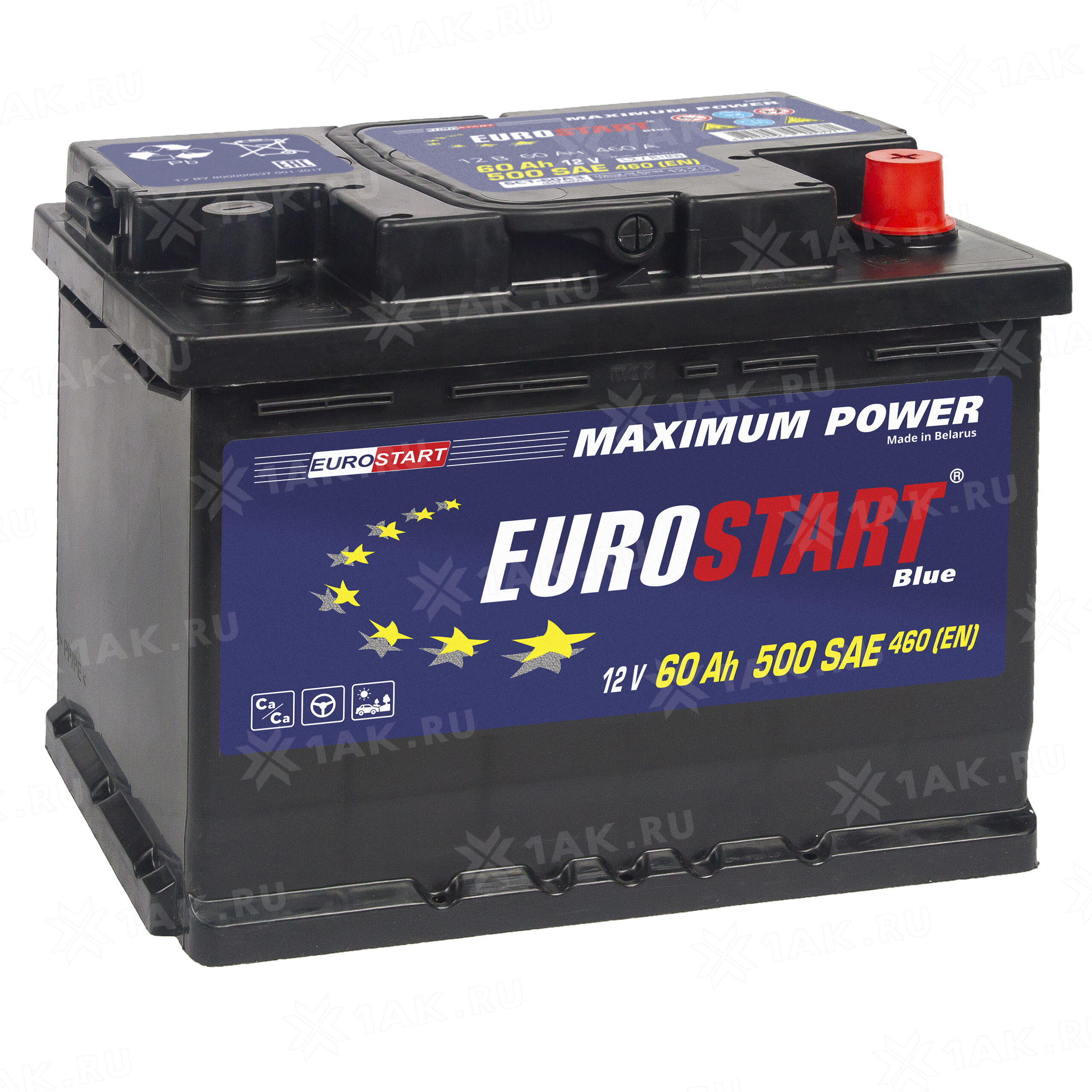 Аккумулятор EUROSTART Blue (60 Ач, 12 V) Обратная, R+ L2