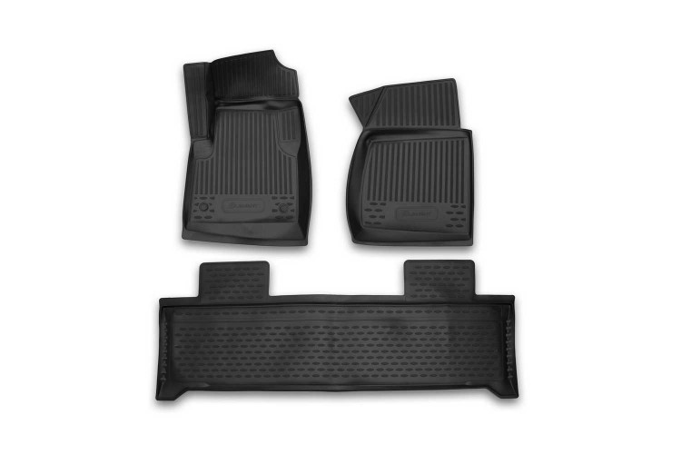 Коврики в салон УАЗ Patriot 3163, 2014-2016, 3 шт. (полиуретан) Autofamily