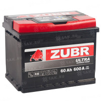 Аккумулятор ZUBR Ultra (60 Ач, 12 V) Прямая, L+ L2