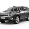 Порог-площадка "Premium-Black" для Toyota Highlander 2007-2010-2014 (Rival)