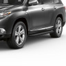 Порог-площадка "Premium-Black" для Toyota Highlander 2007-2010-2014 (Rival)