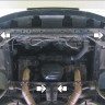 Защита Motodor для Subaru Forester 1997-2002 (закрывает двигатель, радиатор; Сталь 1,5 мм)