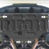 Защита Motodor для Subaru Forester 1997-2002 (закрывает двигатель, радиатор; Сталь 1,5 мм)