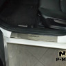 Накладки на пороги с логотипом для MAZDA 3 (2013-) NataNiko