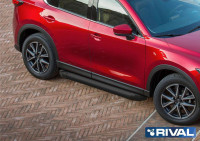 Порог - площадка RIVAL "F-Black" для Nissan X-Trail 2007-2015