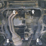 Защита Motodor для Ford Mondeo II  1996-2000 (закрывает Двигатель, КПП; Сталь 2 мм)