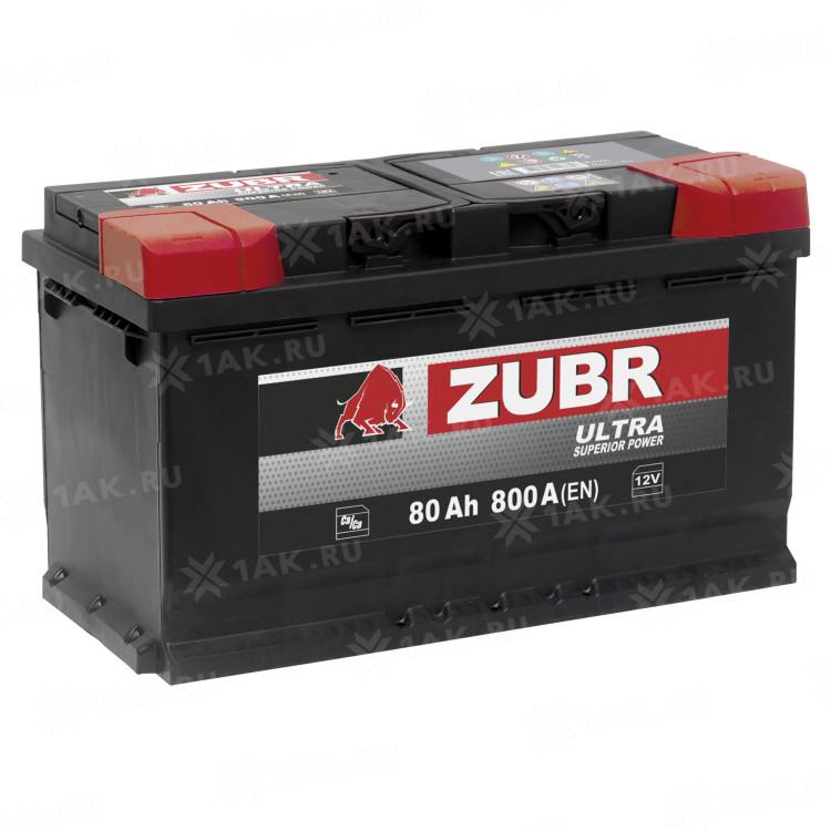 Аккумулятор ZUBR AGM 80 Ач, 12 V Обратная, R+
