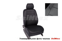 Чехлы для LADA Priora Sd (2014-) Seintex экокожа (черный)