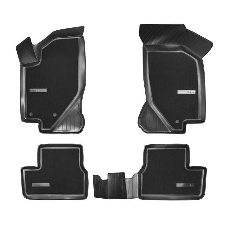Коврики салонные комбинированные для VAZ 111 Kalina 3D (2004) \ VAZ 2190 Granta 3D (2011) \ Datsun on-DO 3D (2014) \ Datsun mi-DO 3D (2015) Норпласт
