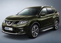 Порог-площадка "Bmw-Style" для Nissan X-Trail 2015-2018 (Rival)